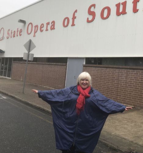 Kath outside South Australian Opera